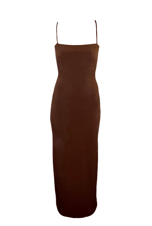  Brown Long Dress