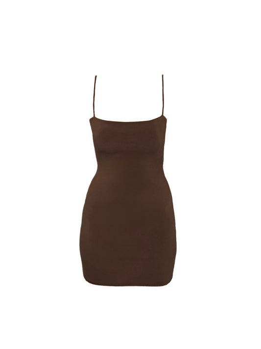 Brown Short Tight Dress